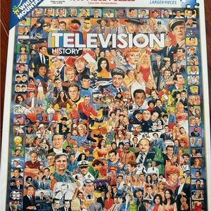White Mountain 1000 Jigsaw Puzzle TV Television History #270 - 24”x30” Preowned